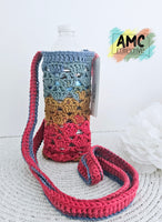 Water Bottle Holder - Blue/Brown/Red