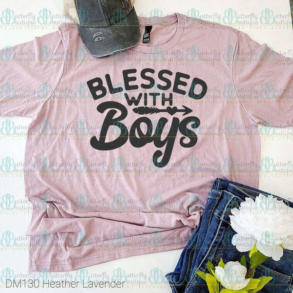 Blessed with Boys Tee,Shirts,Carrie's Butterfly Boutique