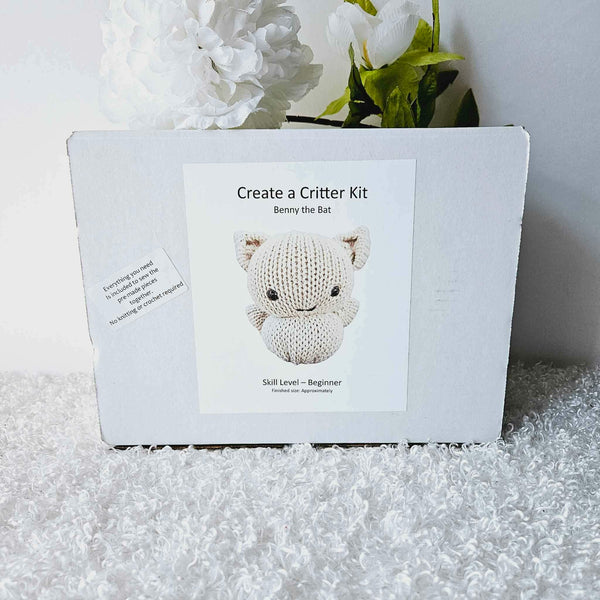 Create A Critter Kit - Benny the Bat - Beginner Skill Level,Yarn Projects,Carrie's Butterfly Boutique