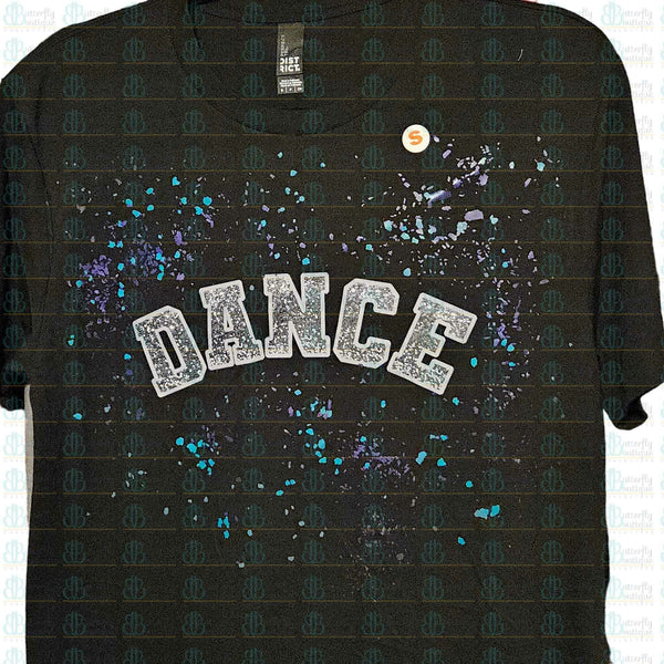 Dance Faux Embroidery and Glitter Shirts - RTS,Shirts,Carrie's Butterfly Boutique