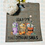 Happy Hallowthanksmas Coffee - RTS,Shirts,Carrie's Butterfly Boutique