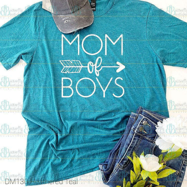 Mom of Boys Tee,Shirts,Carrie's Butterfly Boutique