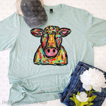 Colorful Cow Tee