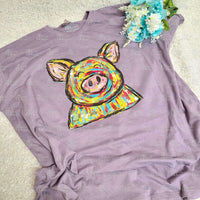 Colorful Pig Tee