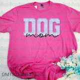 Dog Mom Embroidery Look Tee