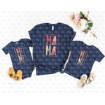 Mama and Mini Square with Leaves Tee