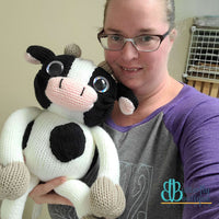 Moo Moo the Cow - Custom,Yarn Projects,Carrie's Butterfly Boutique