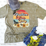 Postive Vibes Only Butterfly and Sunflowers Tees