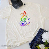 Rainbow Treble Clef Tee