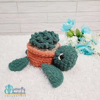 Succulent Sea Turtle,Yarn Projects,Carrie's Butterfly Boutique