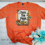 Turn The Page Start a New Chapter Tee